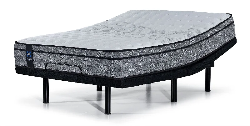 Innerspring mattresses with coil counts for supportSealy Posturepedic® Correct Comfort I Firm Eurotop Full Mattress and L2 Motion Pro Adjustable Base