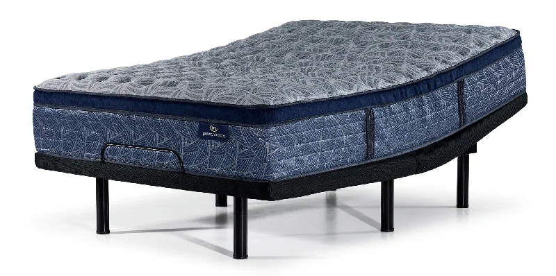 Queen - size mattresses for couples and standard bedroomsSerta® Perfect Sleeper Triumph Firm Euro Top Full Mattress and L2 Pro Motion Adjustable Base