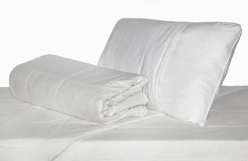 Hybrid mattresses combining foam and innerspring technologyLuxeportPURE Silk Mattress and Pillow Protector Set