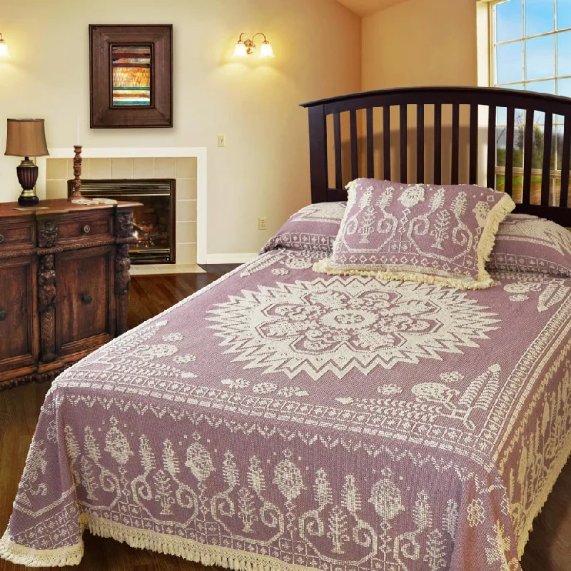 asian - inspired bedspreads with traditional motifs such as cherry blossoms or dragons for a zen atmosphereSpirit of America Cotton Bedspread