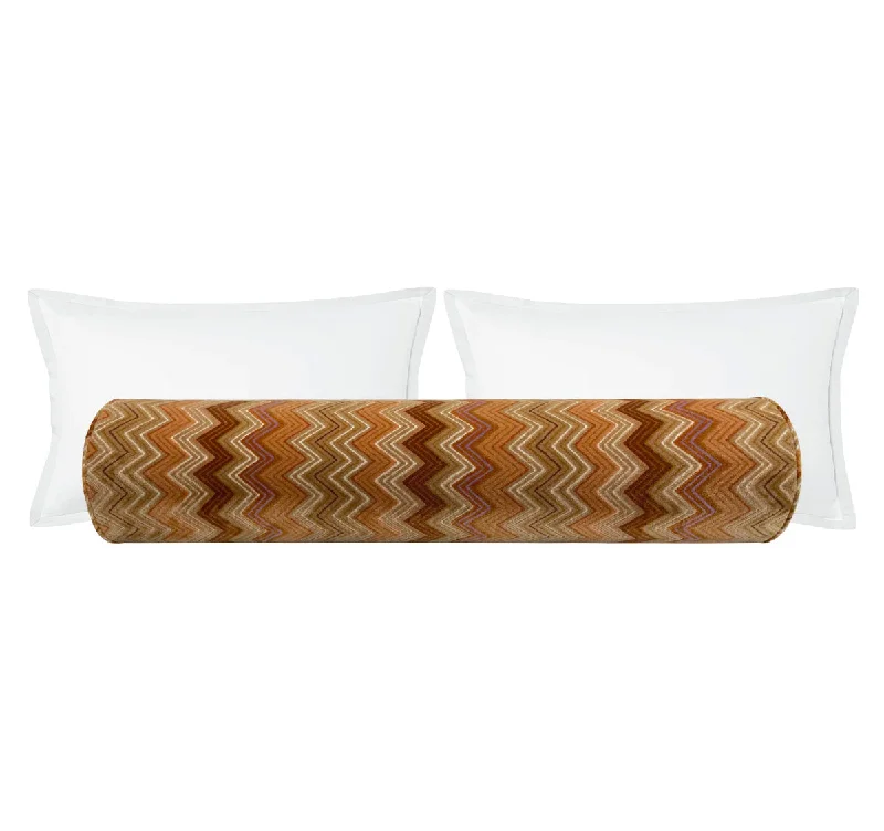 Bolsters for Poker Nights to Make the Experience More EnjoyableTHE BOLSTER :: 9" X 48" CAPRIO CUT VELVET // AMBER