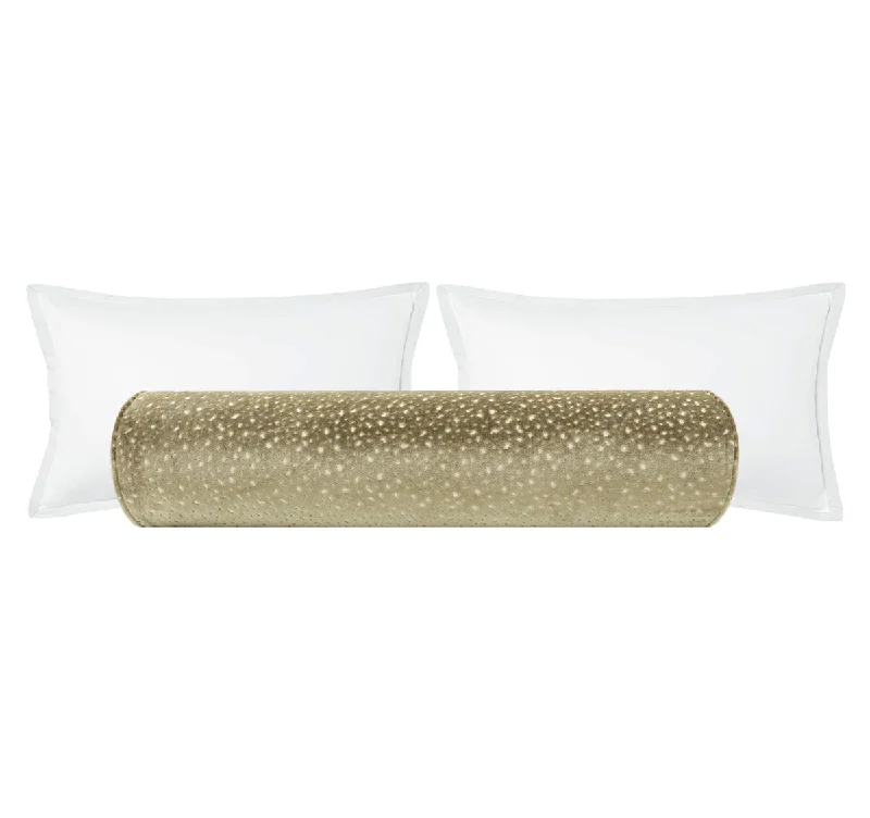 Bolsters for Chiropractic Adjustments to Support the SpineTHE BOLSTER :: ANTELOPE CUT VELVET // TAUPE