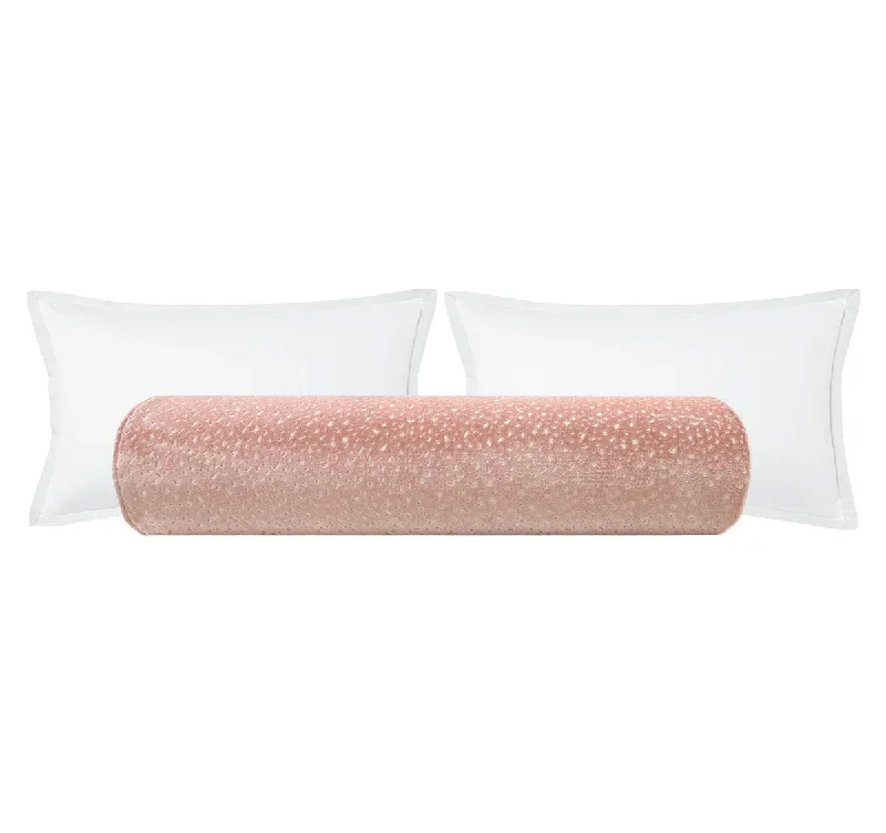 Bolsters for Shiatsu Massages to Target Specific AreasTHE BOLSTER :: ANTELOPE CUT VELVET// PINK PEONY