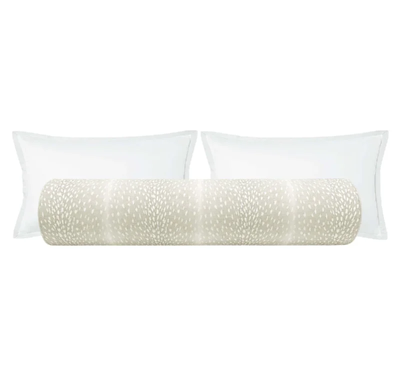 Bolsters for Mid - Century Modern Decor to Add ComfortTHE BOLSTER :: ANTELOPE LINEN PRINT // CASHMERE