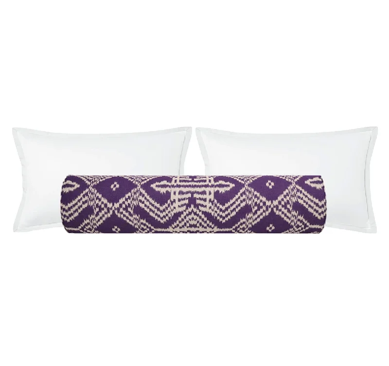 Bolsters for Feng Shui - Oriented Rooms to Promote Positive EnergyTHE BOLSTER :: ASAKA IKAT // VIOLET