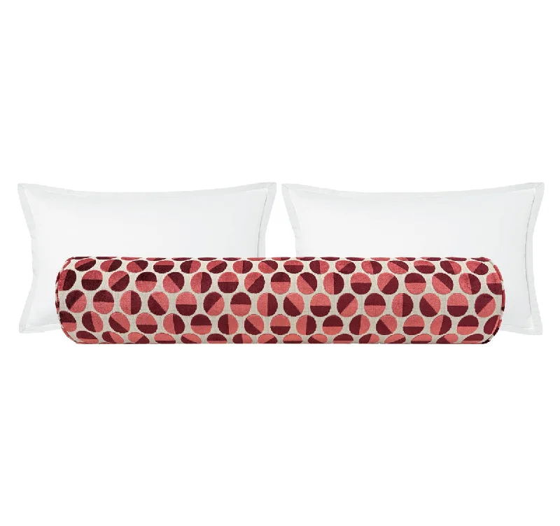 Bolsters for Hollywood Regency - Style Interiors to Enhance GlamourTHE BOLSTER :: BROOKLYN CUT VELVET // PERSIMMON