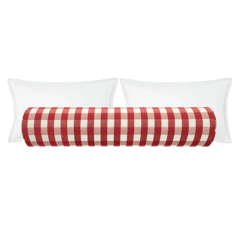 Bolsters for Tarot Reading Spaces to Add a Cozy VibeTHE BOLSTER :: CHARLESTON CHECK // APPLE RED