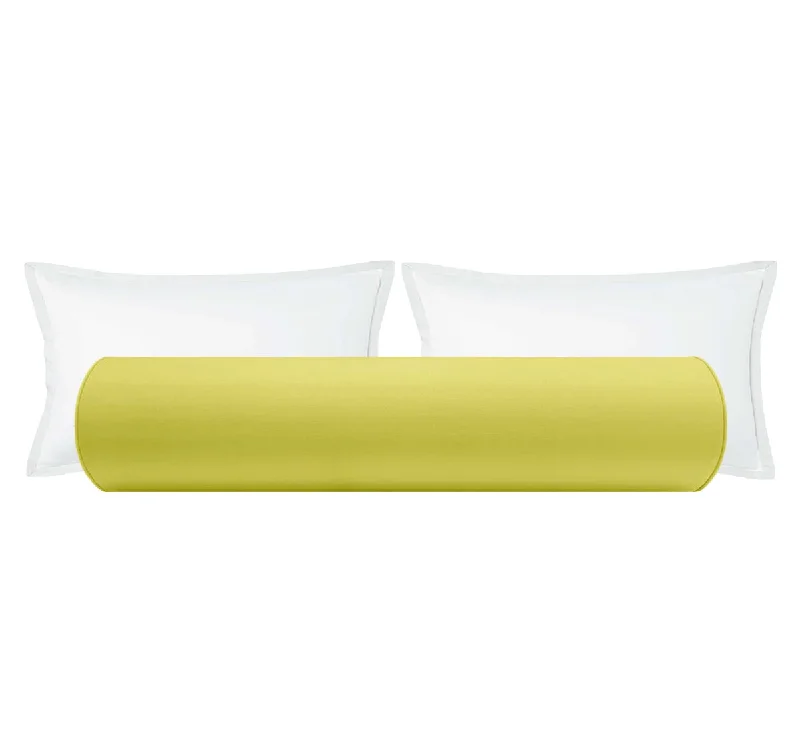 Bolsters for Moroccan - Themed Rooms to Add a Pop of ColorTHE BOLSTER :: CLASSIC LINEN // CHARTREUSE