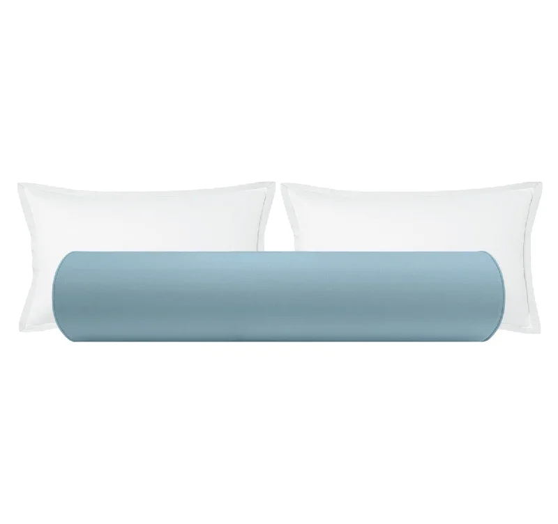 Bolsters for Poolside Relaxation to Support the BodyTHE BOLSTER :: CLASSIC LINEN // HYDRANGEA BLUE