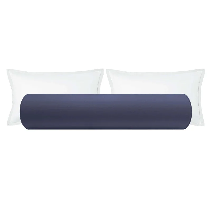 Bolsters for Naturopathic Treatments to Enhance RelaxationTHE BOLSTER :: CLASSIC LINEN // NAVY BLUE