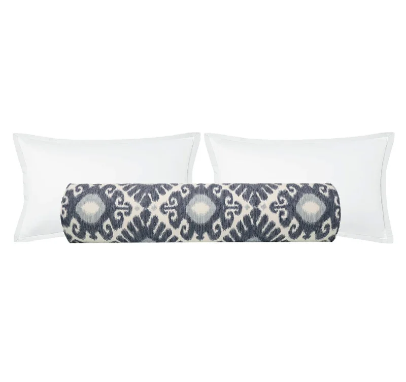 Bolsters for Bohemian - Style Rooms to Enhance the AestheticTHE BOLSTER :: EAST HAMPTON IKAT // PRUSSIAN BLUE