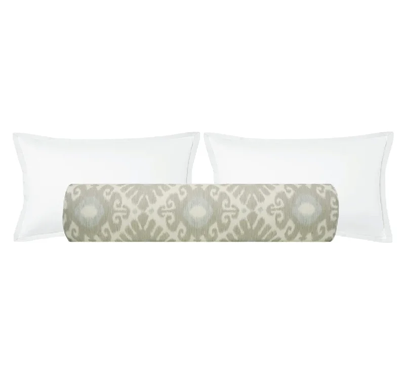 Bolsters for Antique Furniture to Complement the StyleTHE BOLSTER :: EAST HAMPTON IKAT // STONE