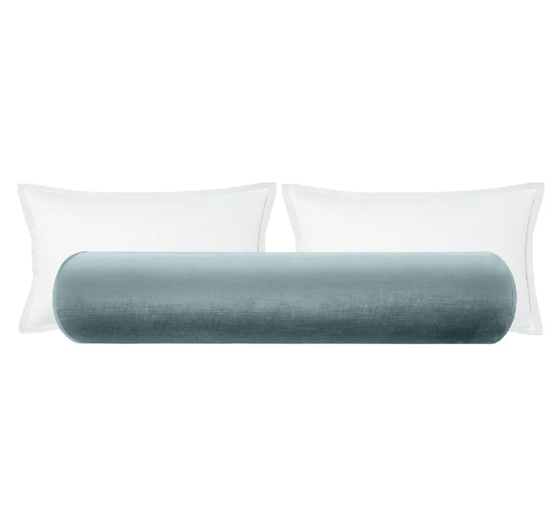 Adjustable Bolsters for Tailoring Support to Your NeedsTHE BOLSTER :: FAUX SILK VELVET // CERULEAN BLUE