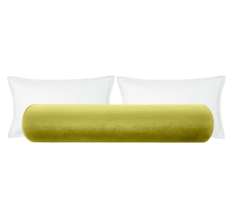 Bolsters for Card - Playing Tables to Add Comfort During GamesTHE BOLSTER :: FAUX SILK VELVET // CHARTREUSE