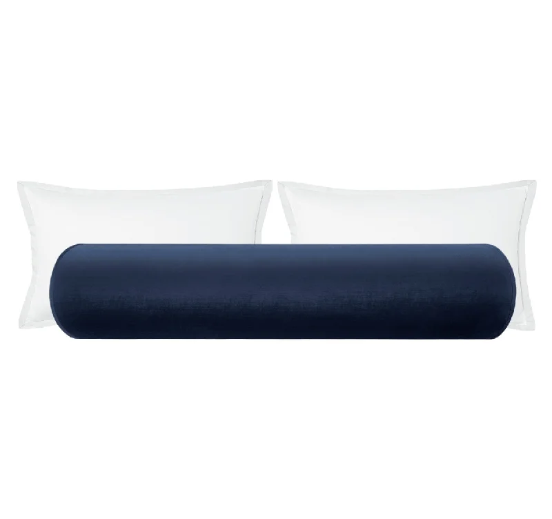 Bolsters for Chiropractic Adjustments to Support the SpineTHE BOLSTER :: FAUX SILK VELVET // NAVY BLUE