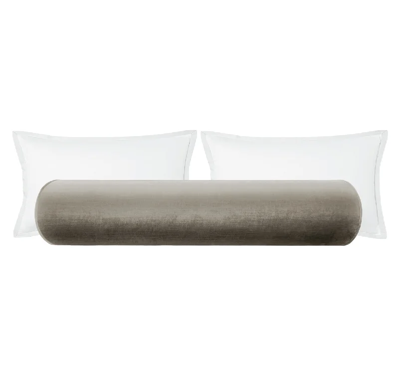 Bolsters for Feng Shui - Oriented Rooms to Promote Positive EnergyTHE BOLSTER :: FAUX SILK VELVET // QUARTZ