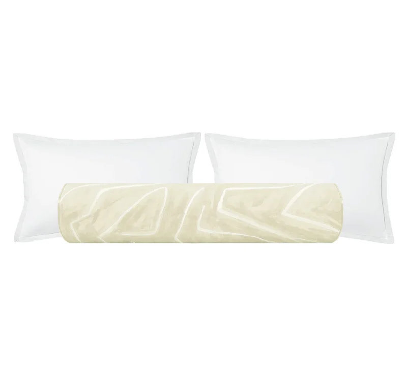 Bolsters for College Dorm Rooms to Upgrade ComfortTHE BOLSTER :: GRAFFITO // BEIGE + IVORY