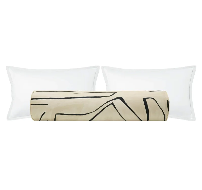 Bolsters for Cheese Tasting Gatherings to Support the BodyTHE BOLSTER :: GRAFFITO // LINEN + ONYX