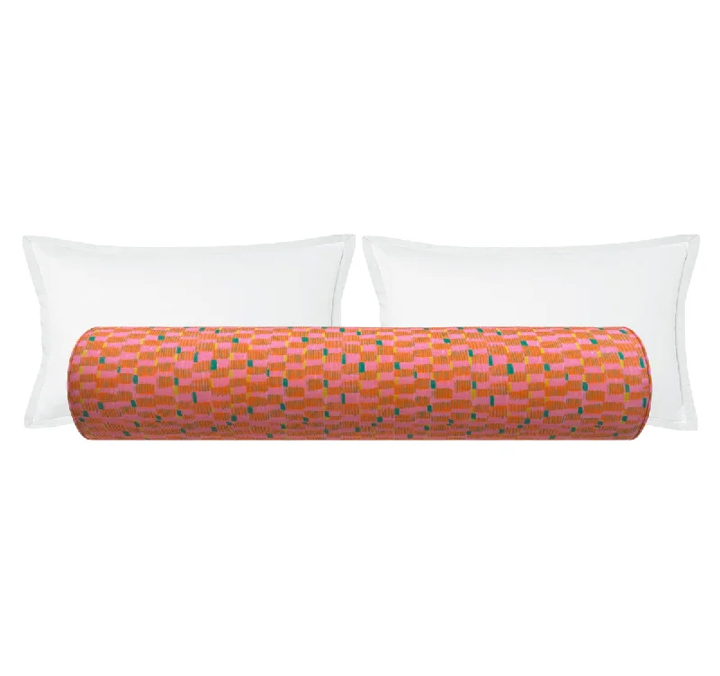 Bolsters for Art Deco - Themed Spaces to Complement the DesignTHE BOLSTER :: HASHBLOCKS // HOT PINK | TEIL TEXTILES