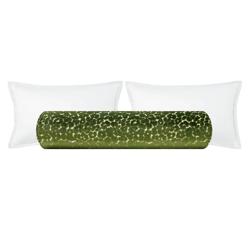 Bolsters for Mid - Century Modern Decor to Add ComfortTHE BOLSTER :: LEOPARD CUT VELVET // OLIVE