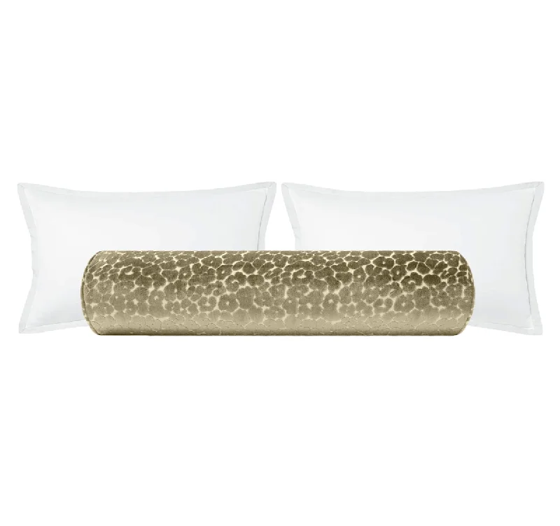 Bolsters for Scandinavian - Style Interiors to Enhance CozinessTHE BOLSTER :: LEOPARD CUT VELVET // TAUPE