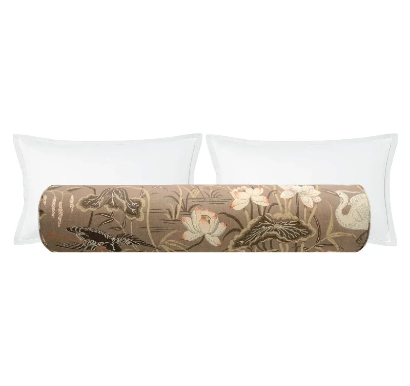 Bolsters for Crystal Healing Sessions to Support the BodyTHE BOLSTER :: LOTUS GARDEN // MOCHA