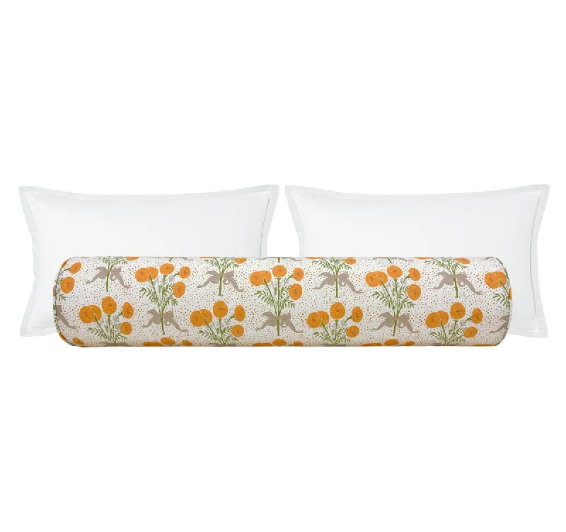 Bolsters for Industrial - Style Spaces to Soften the LookTHE BOLSTER :: MARY // CITRUS ORANGE | LULIE WALLACE