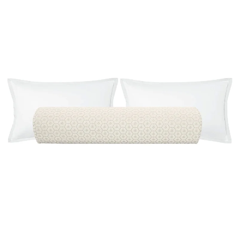 Bolsters for Feng Shui - Oriented Rooms to Promote Positive EnergyTHE BOLSTER :: PALOMA CUT VELVET // ALABASTER