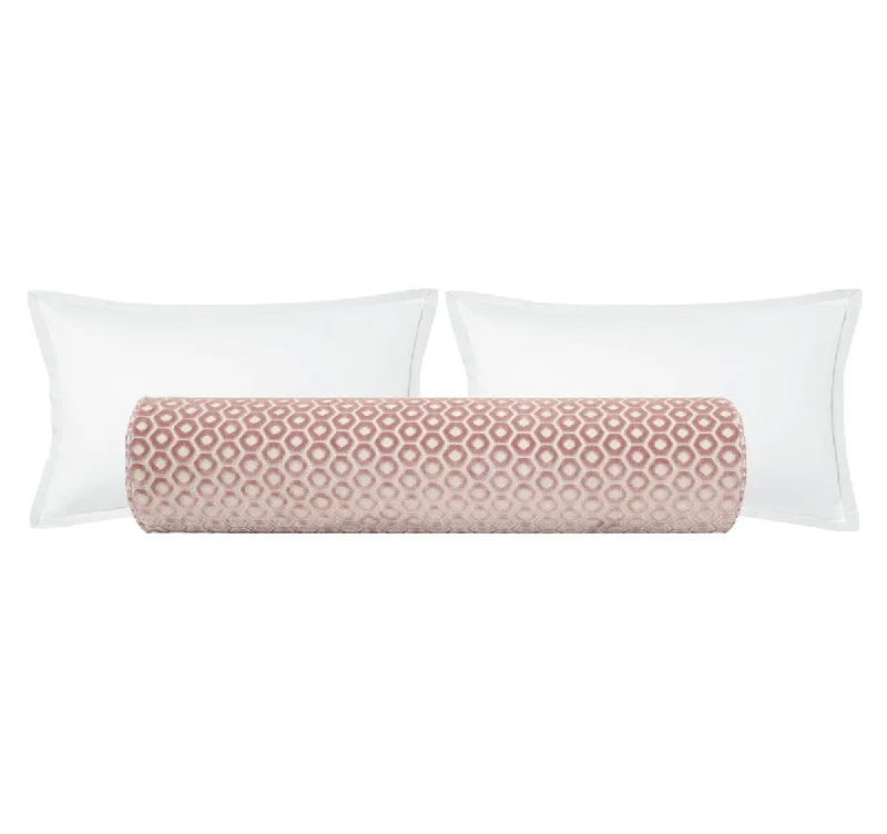 Bolsters for Art Deco - Themed Spaces to Complement the DesignTHE BOLSTER :: PALOMA CUT VELVET // BLUSH