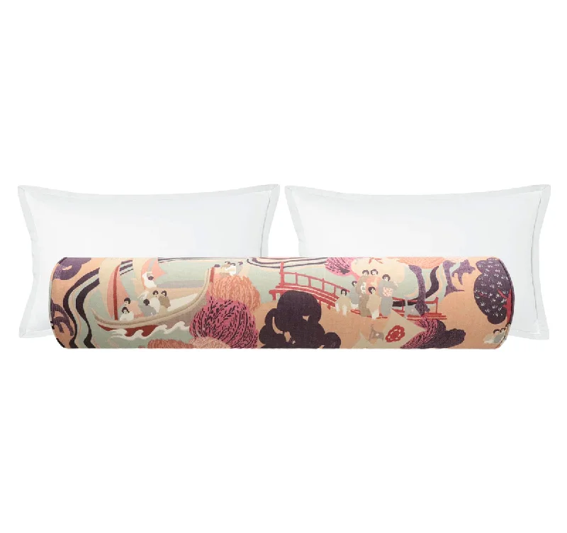 Bolsters for Feng Shui - Oriented Rooms to Promote Positive EnergyTHE BOLSTER :: PEARL RIVER // BLUSH | SCHUMACHER