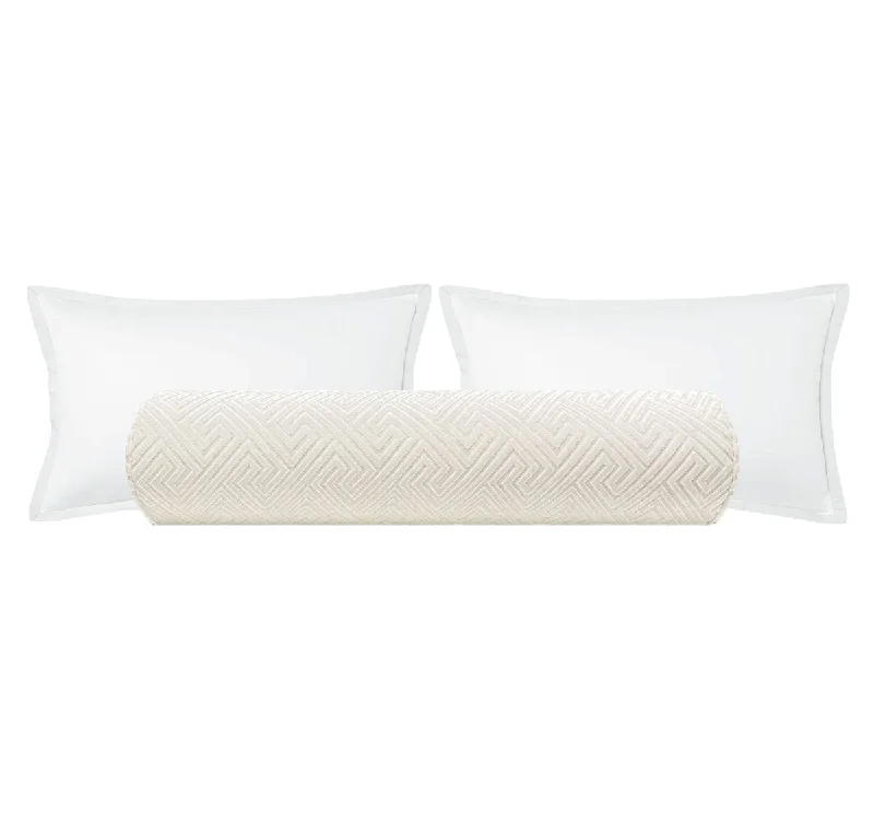 Adjustable Bolsters for Tailoring Support to Your NeedsTHE BOLSTER :: ROMAN CUT VELVET // ALABASTER