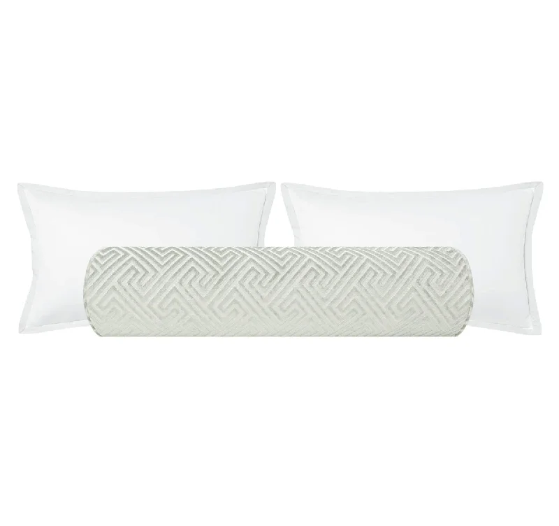 Bolsters for RV and Camper Beds to Increase ComfortTHE BOLSTER :: ROMAN CUT VELVET // PLATINUM