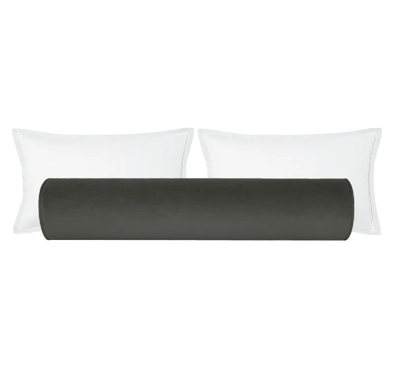 Bolsters for College Dorm Rooms to Upgrade ComfortTHE BOLSTER :: SOCIETY VELVET // CHARCOAL