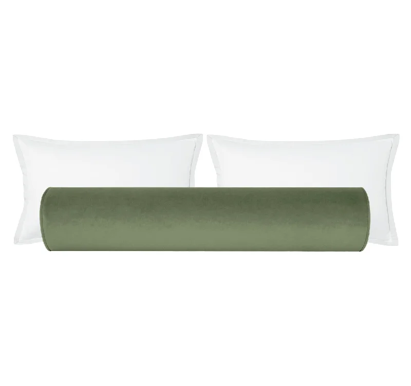 Bolsters for College Dorm Rooms to Upgrade ComfortTHE BOLSTER :: SOCIETY VELVET // EUCALYPTUS