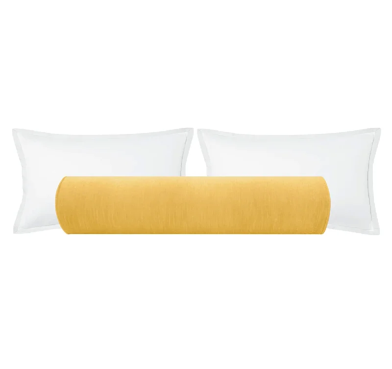 Bolsters for Music Rooms to Use While Playing InstrumentsTHE BOLSTER :: STRIE VELVET // GOLDENROD