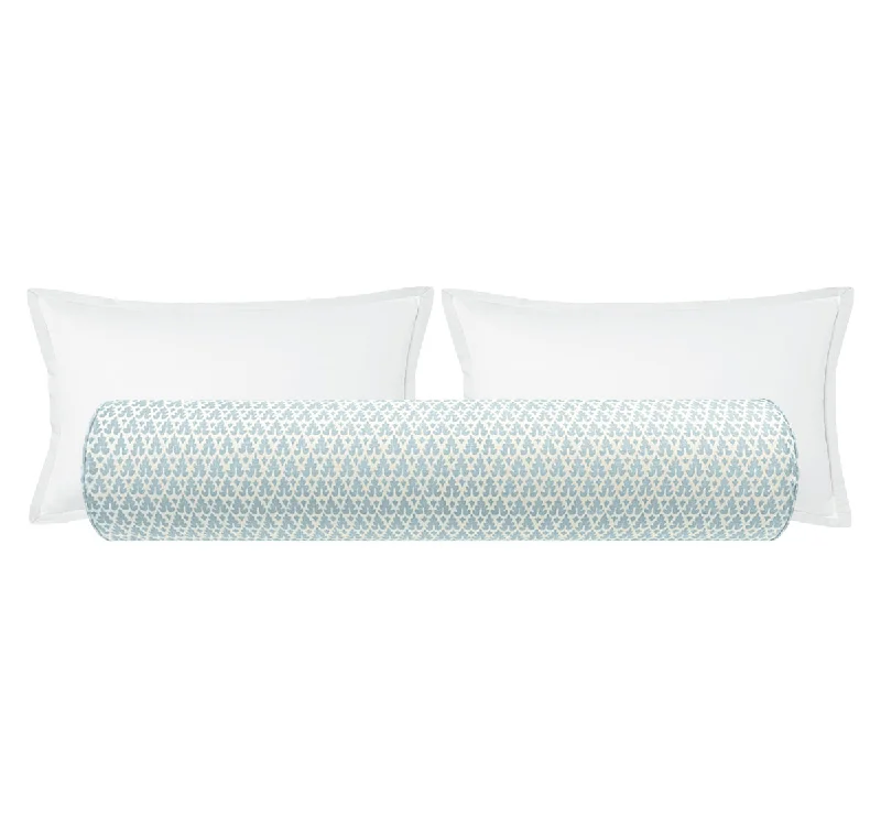 Firm Bolsters for Lumbar Support While ReadingTHE BOLSTER :: VOLPI // SOFT WINDSOR BLUE  | QUADRILLE