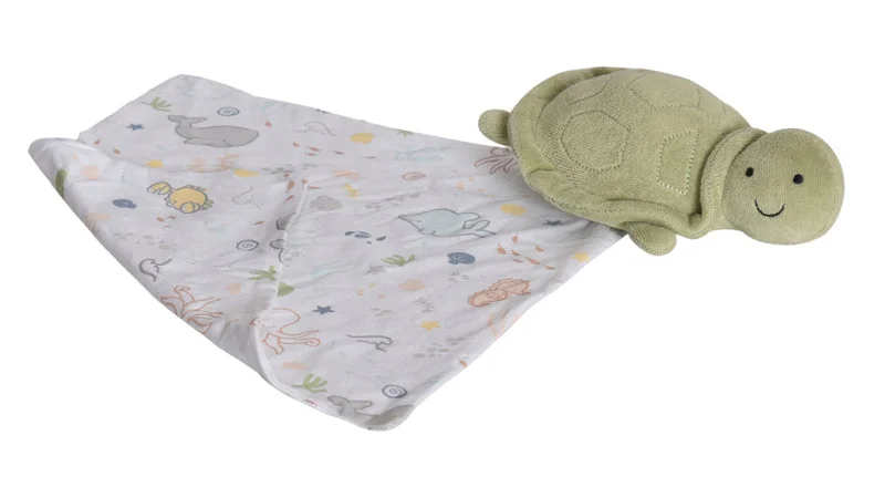 Synthetic - filled comforters like polyester for affordability and hypoallergenic propertiesTikiri Ocean Organic Comforter - Turtle