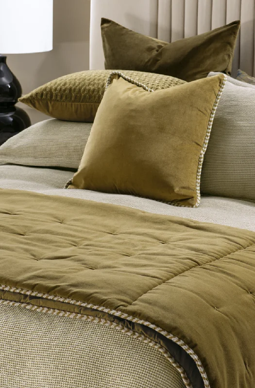 Queen - size comforters for standard queen - sized mattressesTreccia Olive Comforter