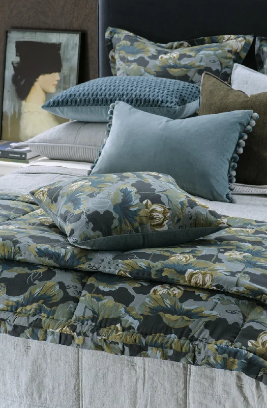 Microfiber - filled comforters that are lightweight and easy to care forWaterlily Ocean Comforter