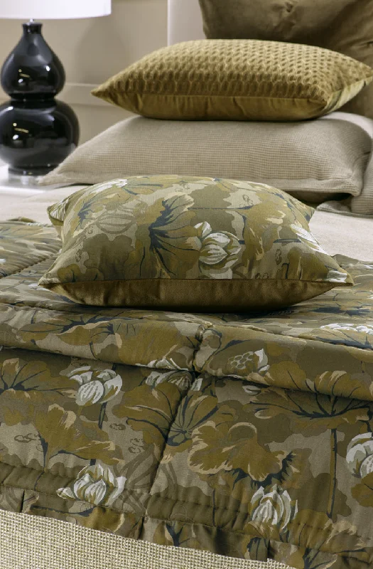 King - size comforters to fit large king - sized beds perfectlyWaterlily Olive Comforter