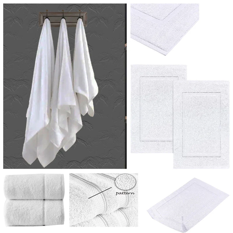 minimalist japanese style bedspreads with simple and clean linesPremium White Towel Set: Hotel-Quality Bath Hand Towels, Luxurious 700gsm Bath Mats, Washable and Plush